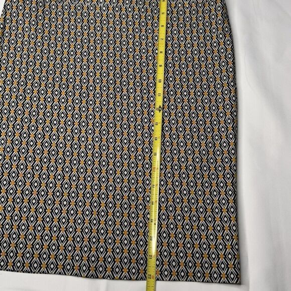 Ashley Blue Sz L P Knit Knee Length Straight & Pencil Skirt Geometric Women's - Picture 5 of 11